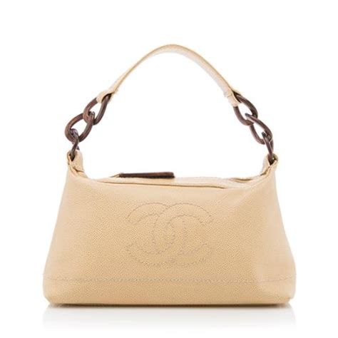 chanel caviar wood chain bag|Clutches with Chain .